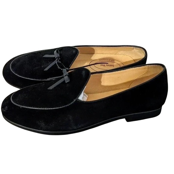 Black Suede Womens’ Belgian Style Loafers - Picture 8 of 10